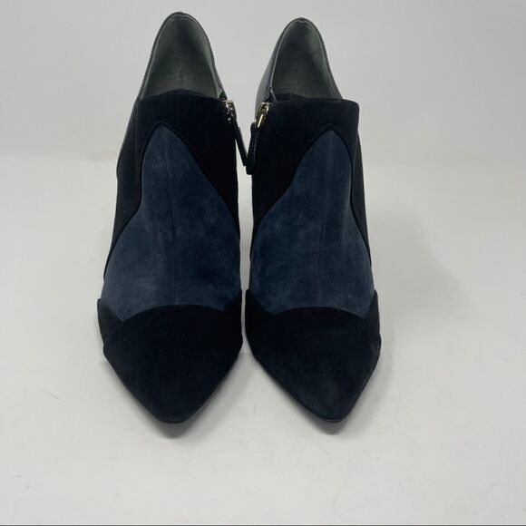 Tory Burch Lorelei Suede Bootie, Navy Stiletto, Size 10M, Side Zip - Picture 3 of 8